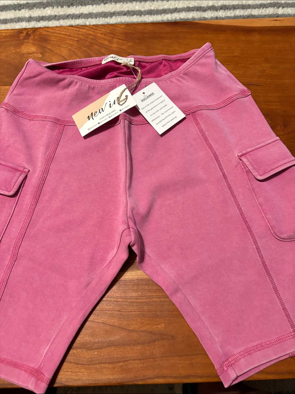 Very J  Fuchsia Cargo Bike Shorts